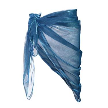 Imagem de Colcolo Lenço De Para Dança Do Ventre, Lenço De, De Dança Do Ventre, Triangular, S, Corrente De Cinturo Para Mulheres, Azul