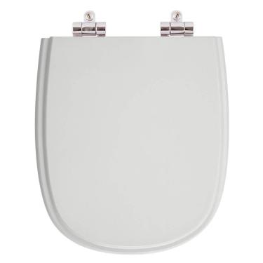 Imagem de Assento Sanitário Poliéster Fechamento Lento Cinza Claro