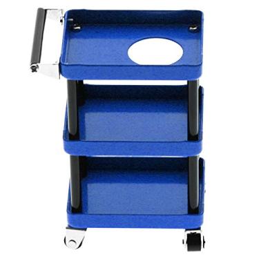 Imagem de Entatial Suporte de ferramentas de carro RC, carrinho de carro RC durável de metal, preto prático, azul, vermelho carro de brinquedo de armazenamento de carro (azul)