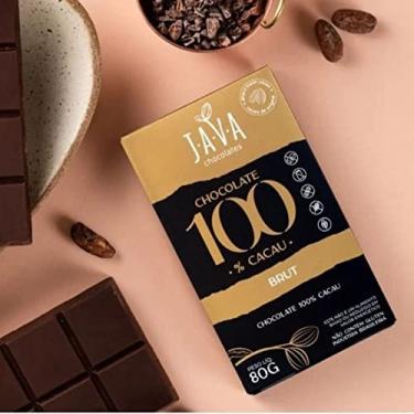 Imagem de Chocolate 100% cacau BRUT - 1 tablete de 80g - ZERO açúcar, glúten, leite e soja. Vegano