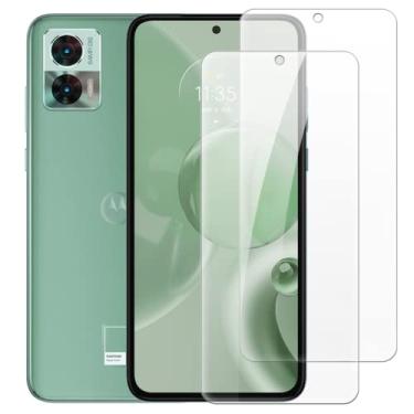 Imagem de (Pacote com 2) para Motorola Edge 30 Neo protetor de tela de vidro temperado para Motorola Edge 30 Neo 6,3 polegadas película protetora de tela para smartphone (transparente)