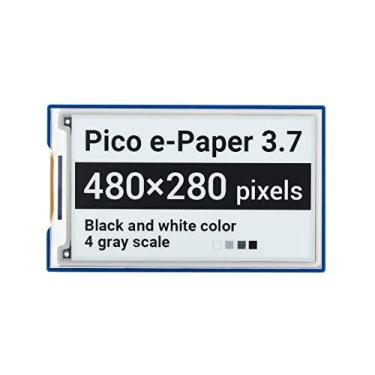 Imagem de Waveshare 3.7inch E-Paper E-Ink Display Module for Raspberry Pi Pico 480×280 Pixels Black/White SPI Interface Support Partial Refresh
