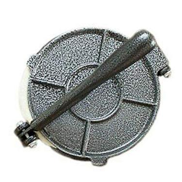 Imagem de Tingpai Prensa de to lha de liga de alumínio Fer menta de farinha dobrável pa assar milho Fer mentas pa tortas DIY Acessórios de cozinha (cinza, 8 pol.)