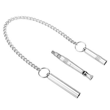 Imagem de Minnya Cão Bark Control Whistle Frequência ajustável Dog Training Whistle Ultrasonic Dog Whistle Portable Dog Whistle com corrente suspensa