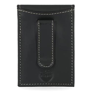 Imagem de Timberland Carteira masculina fina de couro com bolso frontal para cartão de crédito, Preto (clipe de dinheiro), One Size, Carteira fina de couro com bolso frontal para cartão de crédito