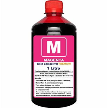 Imagem de 1 Litro Tinta Magenta Compatível Para Impressoras L3210 L3250 L3150 L3110 L1250 L5190 Refil 544