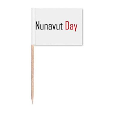 Imagem de Celebrate Nunavut Day Canadense Blessing Marcador de palito de dente Topper Decoração de festa