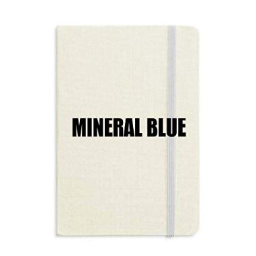 Imagem de Caderno com nome da cor azul mineral capa dura diário clássico A5 presente