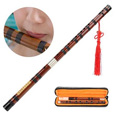 Imagem de Flauta de bambu, chave tradicional chinesa Dizi G com caixa de armazenamento para desempenho para exame de grau
