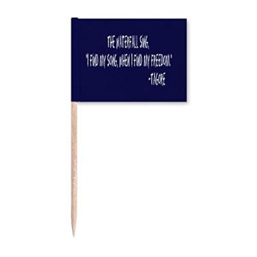 Imagem de Frases de cura Qoutes cachoeira liberdade canção palito bandeiras marcador decoração de festa