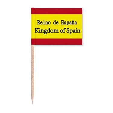 Imagem de Marcador de palito de dente inglês com texto europeu espanhol para decoração de festa