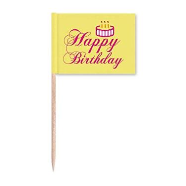 Imagem de Birthday Wishes English Blessing – Marcador de palito de dentes para decoração de festa