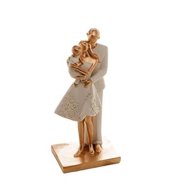 Imagem de WOLFF - Figura Decorativa Família Unida de Resina Branco 9cm x 7cm x 20cm
