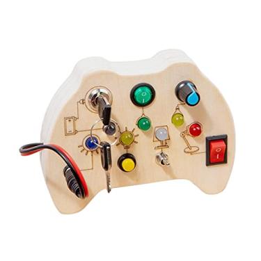 Imagem de harayaa Montessori Busy Board Sensorial Habilidades Práticas Lembrancinhas para Festas de Aprendizado LEDs de Cores Diferentes para