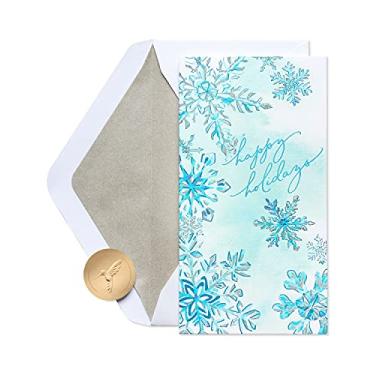 Imagem de Papyrus Cartão Happy Holidays (flocos de neve em aquarela)
