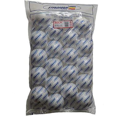 Imagem de Bola De Isopor, Styroform, 80 mm, Pacote com 20 Bolinhas