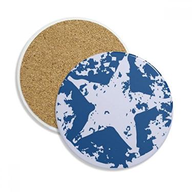 Imagem de Caneca de porta-copos com estampa de estrela e estampa de ilustração de pedra absorvente de proteção de mesa