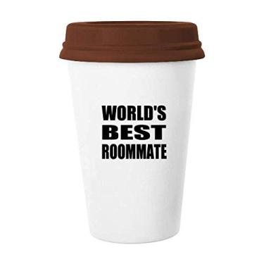 Imagem de Caneca de cerâmica World's Best Roommate temporada de formatura copo de café copo de cerâmica