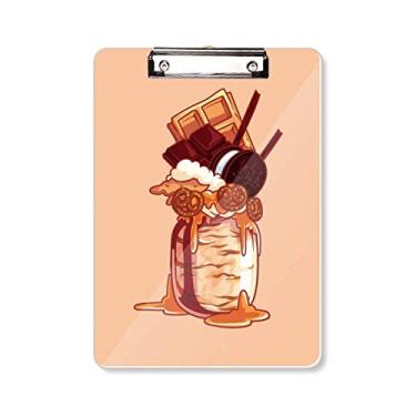 Imagem de Biscuits Chocolate Garrafa de Sorvete Pasta Prancheta para Escrita Placa de Apoio A4