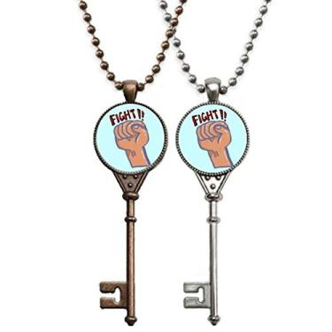 Imagem de OFFbb-USA Colar com pingente de coração Mauler de incentivo motivacional para decoração de casais