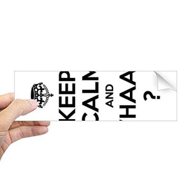 Imagem de DIYthinker Adesivo retangular preto com citação Keep Calm and Whaaa para janela