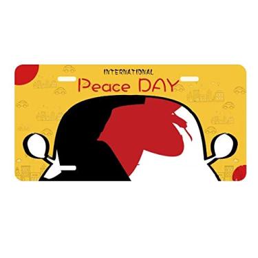 Imagem de DIYthinker Placa de licença Samurai Stab Sakura Japão contorno placa etiqueta decoração carro dia da paz