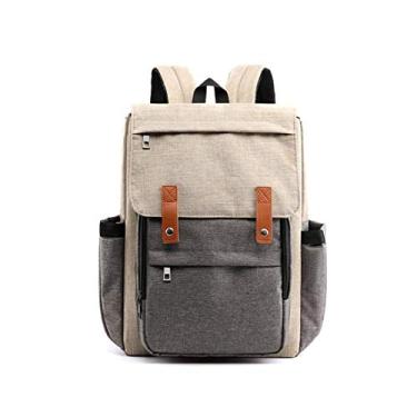 Imagem de Bolsa multifuncional para troca de bebê com alças para carrinho de bebê, mochila para troca de fraldas, vários bolsos, com 2 alças para carrinho de criança Simples e elegante Durável Alta capacidade