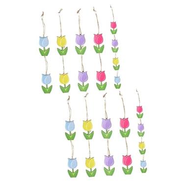 Imagem de NOLITOY 24 Pçs Sinal De Decoração De Casa De Fazenda Para Mães Mães Presente De Flores Enfeites De Dia Favor Tulipa De Madeira Com Fichas De Suspensão De Árvore De Páscoa Primavera De