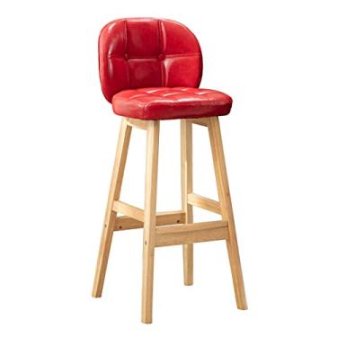 Imagem de Cadeiras de jantar banquetas de bar estofadas de luxo conjunto de 2 cadeiras de bar sem braço de cozinha com moldura de madeira maciça cadeira de jantar com apoio para os pés móveis de casa tudo está bem