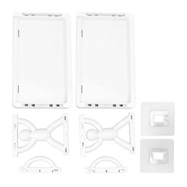 Imagem de DAUERHAFT Prateleira de armazenamento montada na parede, multiuso, múltiplas camadas, resistente, economizando espaço, estilo simples, rack de armazenamento de parede para especiarias para banheiro para cosméticos para artigos de higiene pessoal (branco, 2 camadas)