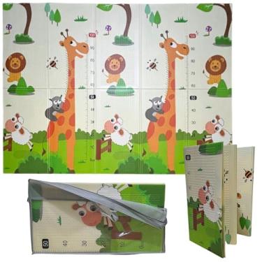 Imagem de Tapete Infantil Térmico Dobrável Bebê Criança + Sacola P/Transporte (Colorido - Ovelha)