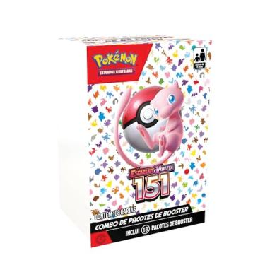 Imagem de Box 18 Boosters Cards Pokémon TCG Coleção Especial Escarlate e Violeta 151 Copag Cards Cartas em português oficial original