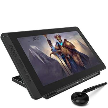 Imagem de HUION Mesa digitalizadora Kamvas 13 com tela totalmente laminada, com Stylus 8192, suporte ajustável com 8 teclas de atalho ajustável, tela de caneta de 13 polegadas,preto