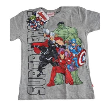 Imagem de Camiseta Fakini Marvel Super Heróis Tamanho 06
