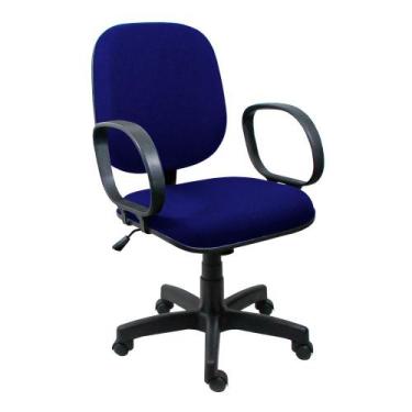 Imagem de Cadeira Diretor Operativa Com Braço Tecido Azul Com Preto - Ultra Móve