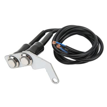 Imagem de Interruptor Liga/desliga Para Guidão De Motocicleta Com Suporte, Botão De Interruptores à Prova D'água Led De Aço Inoxidável Para Bicicleta Elétrica(Red Light Right Hand)