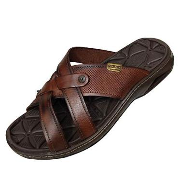 Imagem de Sandalia de Couro Shoes Confortável Pegada Tamanho:37;Cor:Marrom