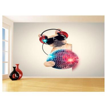 Imagem de Papel De Parede 3D Animais Cachorro Com Óculos 3,5M Anm362