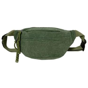 Imagem de Bolsa de cintura de veludo cotelê unissex bolsa de cinto moderna transversal para ativi...
