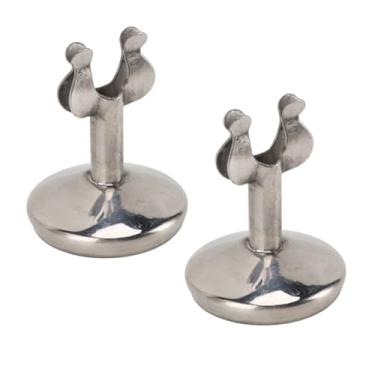 Imagem de Suporte de Número de Mesa, Alisamento de Aço Inoxidável 2pcs Suportes de Número de Mesa Base Redonda para Escritório (Tipo M)