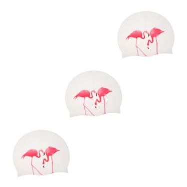 Imagem de SUPVOX 3 pçs touca de natação adulto chapéu de praia à prova d'água chapéu de natação boné de verão boné de natação adulto boné de natação para mulheres chapéu de natação anti-natação portátil boné de
