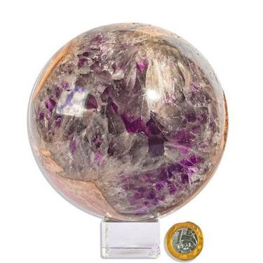 Imagem de Esfera Ametista Baiana Pedra Natural  Lapidada 14,2cm 3,9Kg - Cristais