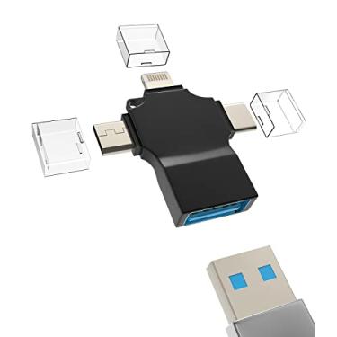 Imagem de Adaptador USB OTG 3 em 1 USB-A 3.0 fêmea para micro Lightning tipo C macho compatível com Apple Iphone15 Ipad Pro Air Min 14 13 12 LG Acessórios Android para câmera leitor de cartão mouse teclado pen