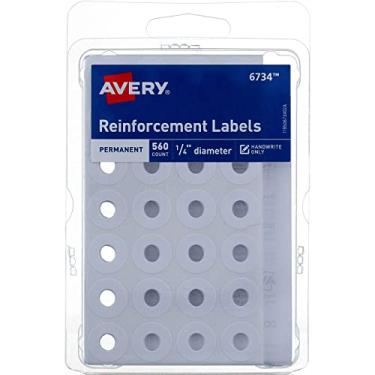 Imagem de Etiquetas de Reforço Brancas Avery 6734 1/2"