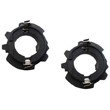 Imagem de iJDMTOY (2 suportes adaptadores de retenção de lâmpada de xenônio, compatíveis com Volkswagen MK5 Golf GTI Rabbit Jetta Install H7 Aftermarket Kit de iluminação de farol de xenon