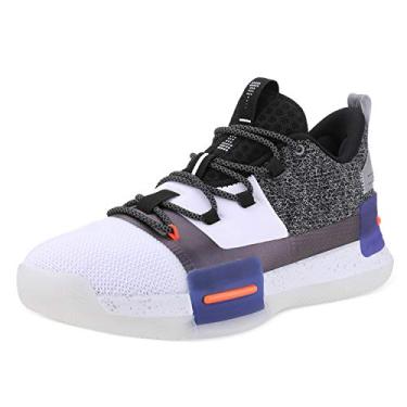 Imagem de PEAK Tênis de basquete masculino Flash Lou Williams Underground Taichi com amortecimento adaptável antiderrapante para corrida, caminhada, fitness, Branco e roxo, 40