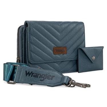 Imagem de Wrangler Bolsa transversal feminina pequena carteira com alça e envelope clutch bolsa feminina de couro, 3002 Jane