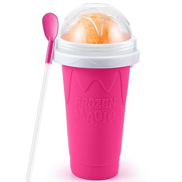Imagem de Tgosomt Copo Slushy, Magic Quick Frozen Slushie Maker Cup Squeeze, Ice Cream Make, Cool Fun Stuff Things Gadgets (rosa)