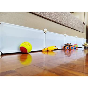 Imagem de QIYIHOME Bloqueador sob a cama para animais de estimação, amortecedor de lacunas para debaixo da cama, impede que as coisas fiquem debaixo da cama ou sofá, bloqueador de brinquedos para gatos e cães,