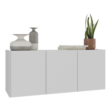 Imagem de Aparador Buffet Suspenso 3 Portas Multimóveis Mp8001 Branco Branco